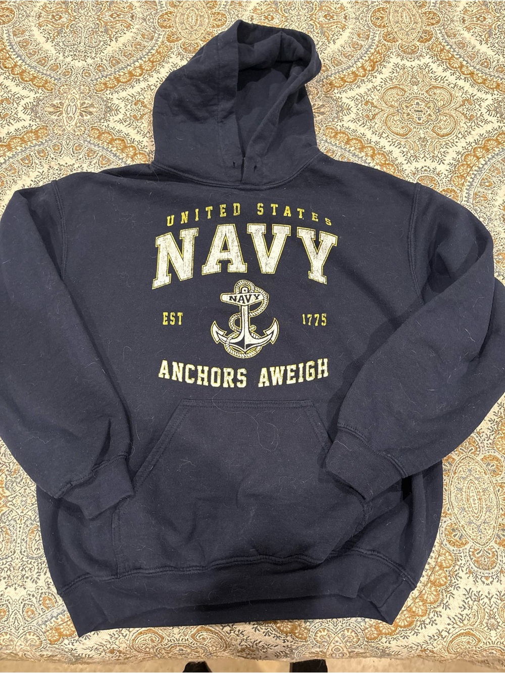 United States Navy Anchors Aweigh Navy Blue Hoodie